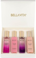 Bellavita Women Perfume Gift Set 4x20ml Floral Fruity Rose Musk Travel