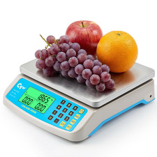 Bilancia Cucina Digitale 30Kg/1G, Bilancia Professionale Con Calcolo Prezzi, Pia