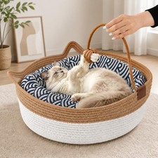 Stimuli Handwoven Cat Basket,Instinct Basket for Cats Basket Bed,Cat Bed