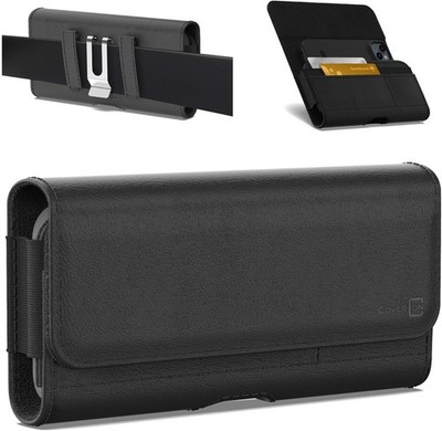 Holster for OnePlus Nord N300 CE5 N30 5G N100/ One Plus 8 Pro - Black Leather Po