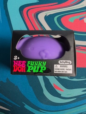New Nee Doh Funky Pup Purple Squeeze Ball Super Squish
