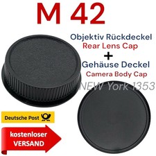 M 42 Objektiv R&uuml;ckdeckel & Geh&auml;use Deckel,Kappe,Rear Lens Cap  & Body Cap M 42
