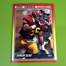 1990 Score Junior Seau Rookie RC #302 Trojans PACK FRESH Sharp Corners!