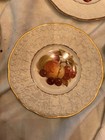 4 PINK DEPRESSION GLASS PLTES AND 6 CROWN DEVON FRUIT PLATES MADE IN ENGLAND — photo 4