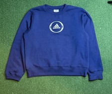 VTG Adidas Embroidered Center Logo Trefoil Crewneck Sz L Sweatshirt Raglan 90s