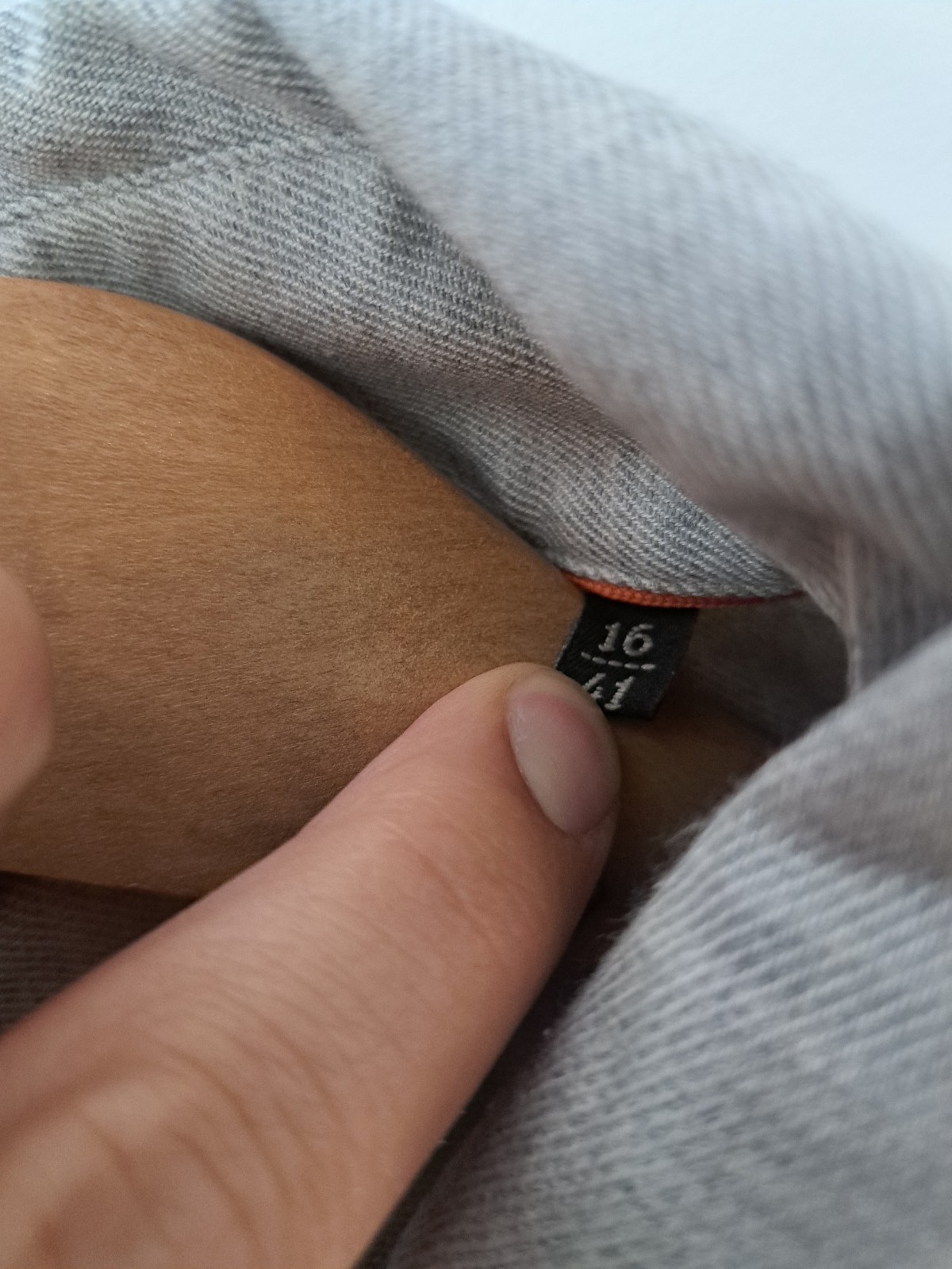 FILA Camicia Corneliani grigia UK 16 cotone spazzolato Italia Savile Row Londra elegante casual