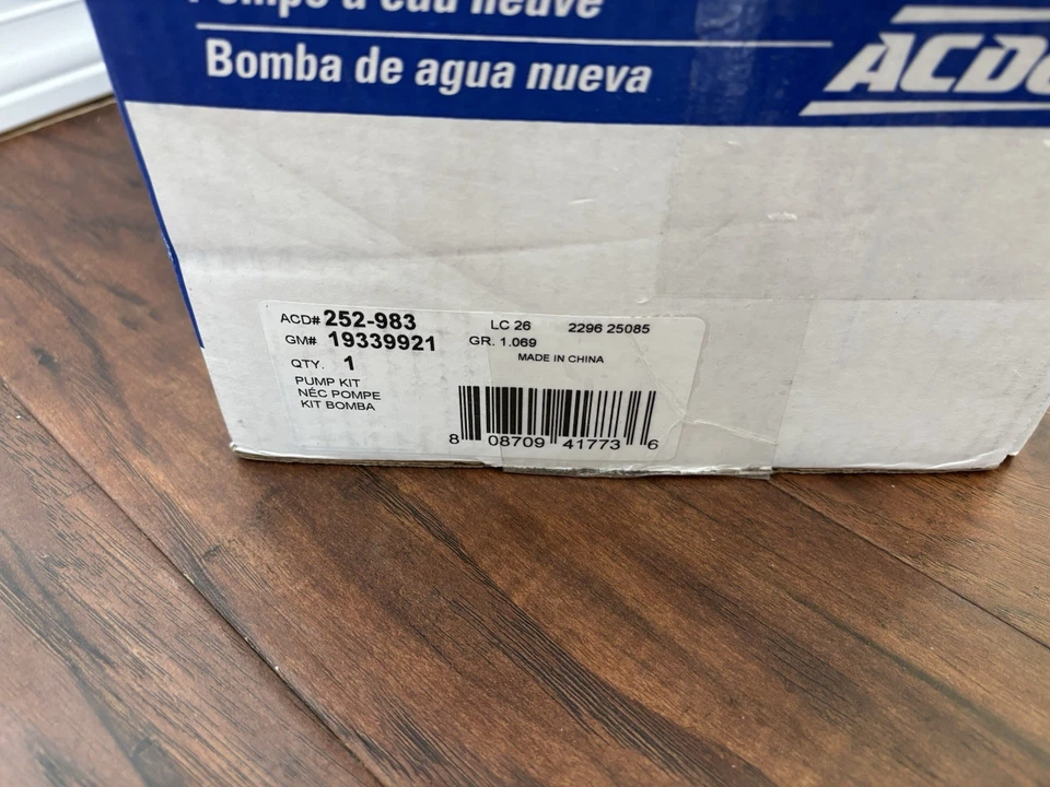 ACDelco 252-983 Water Pump And Gasket Kit - Image 2 of 4