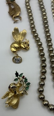 Vintage Gold Tone Lot of Costume Jewelry Mostly Signed Avon Chaps Nine West