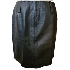 Black Leather Mini Skirt Size 10