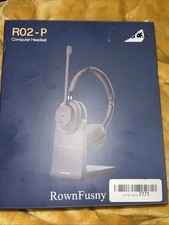 Bluetooth Wireless Headset with Mic for Work, Noise Cancelling Headsets, Mono...