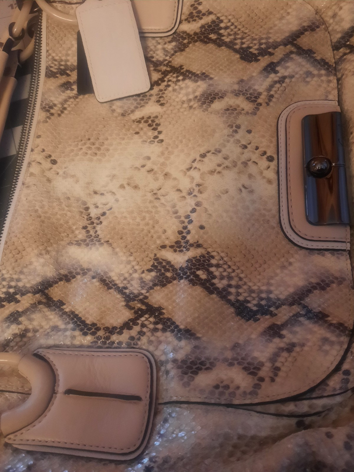 Coach Designer Python Snakeskin Embossed Leather … - image 21