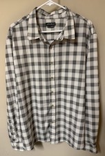 Eddie Bauer Men  s Sz 2XL Plaid Shirt Polyester Spandex Long Sleeve