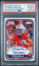 PSA 8/10 - 2024 Onyx Vintage TETAIROA MCMILLAN Silver AUTO Inscribed 9/10 (5968)