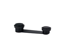 Black Adhesive Door Stopper with 50mm Thick Door Retainer  Black Rubber  I...