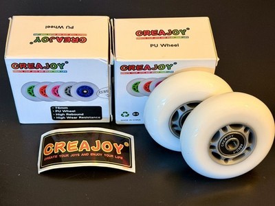 CreaJoy 76mm RipStik Casterboard / Inline Skate Wheels ABEC-7 Bearings Set of 4