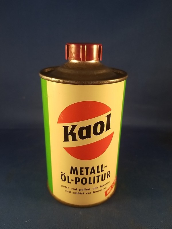 Vintage German Kaol Metal- Oil- Polish Full Can