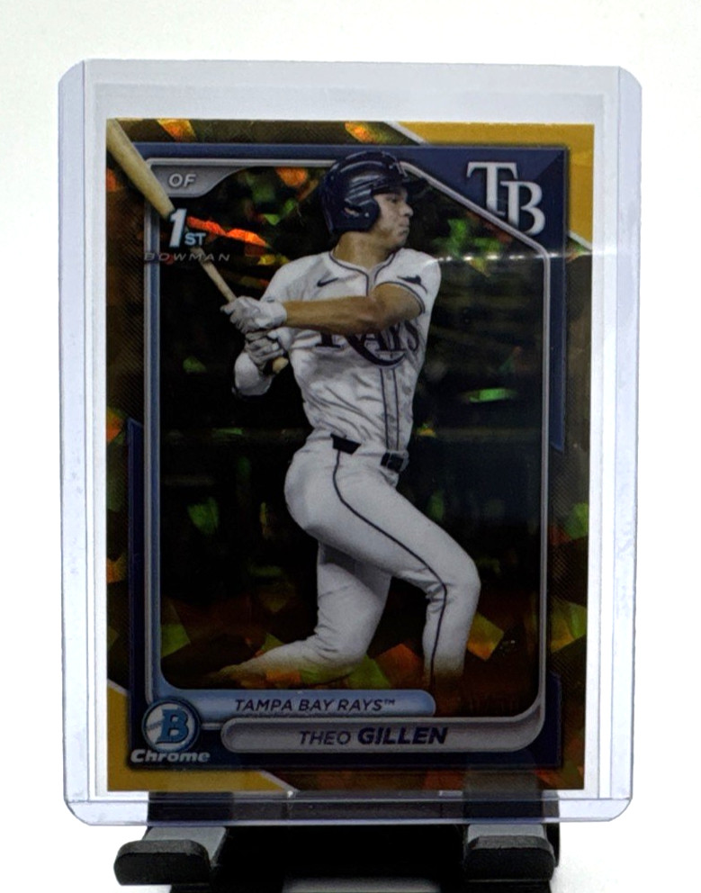 2024 Bowman Chrome Draft Sapphire THEO GILLEN 1st Bowman GOLD REFRACTOR #10/50