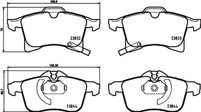 Bremsbelagsatz Scheibenbremse HELLA PAGID 8DB 355 025-191 für CORSA S07 OPEL X15