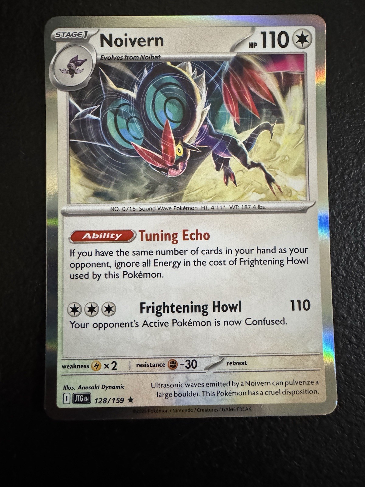 Noivern 128/159 Rare Journey Together Pokemon Holo Near Mint
