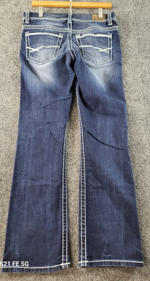 Pantalones de mezclilla BKE Payton Bootcut para mujer talla ACT 30x29,5 tiro bajo bigotes elásticos Foto 4 de 4