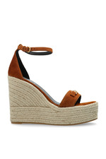 VERSACE Womens Brown Wedge Sandals New And Au...