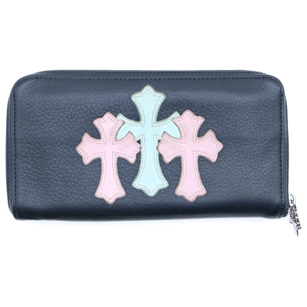 Chrome Hearts Rec F Zip 3 Semi-Metallic Cross Patch Dagger Round Zipper Used 936