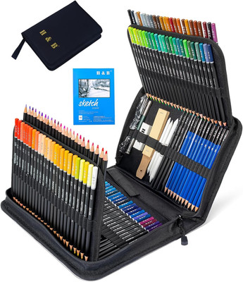 145 PCS Children Adult Artist Drawing and Art Supply Kit, Sketch Gift Box, Shadi