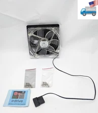 AlphaGo 120mm Blue LED 4-pin PC Gaming Case Cooling Fan w/ Plastic Filter Guard