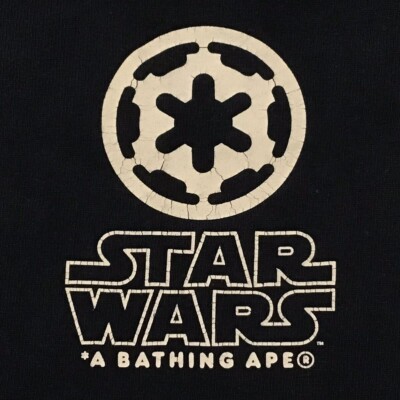 BAPE × Star Wars Milo T-shirt Navy Darth Vader A Bathing Ape