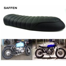 +   SELLA MOTO CAFE RACER SCRAMBLER SEDILE CUSTOM BIKE NERO ECOPELLE UNIVERSALE 