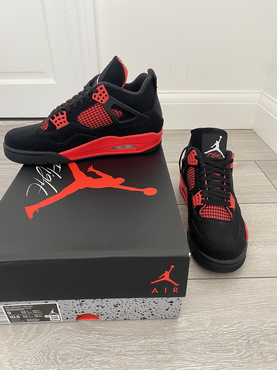 Air Jordan 4 Retro Black/Multi-Color UK Size 8, New Air Jordan 4 Retro Black/Multi-Color UK Size 8, New