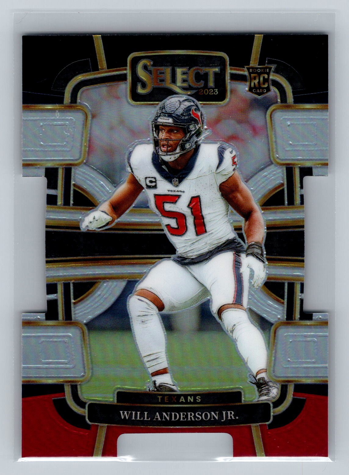 2023 Select Will Anderson Jr. #40 Black and Red Prizms Die Cuts Houston Texans