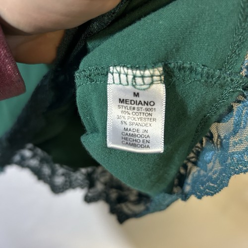 Zenana Outfitters Y2K Green Lace Trim Cami Tank Top Medium adjustable strap long - Picture 7 of 7