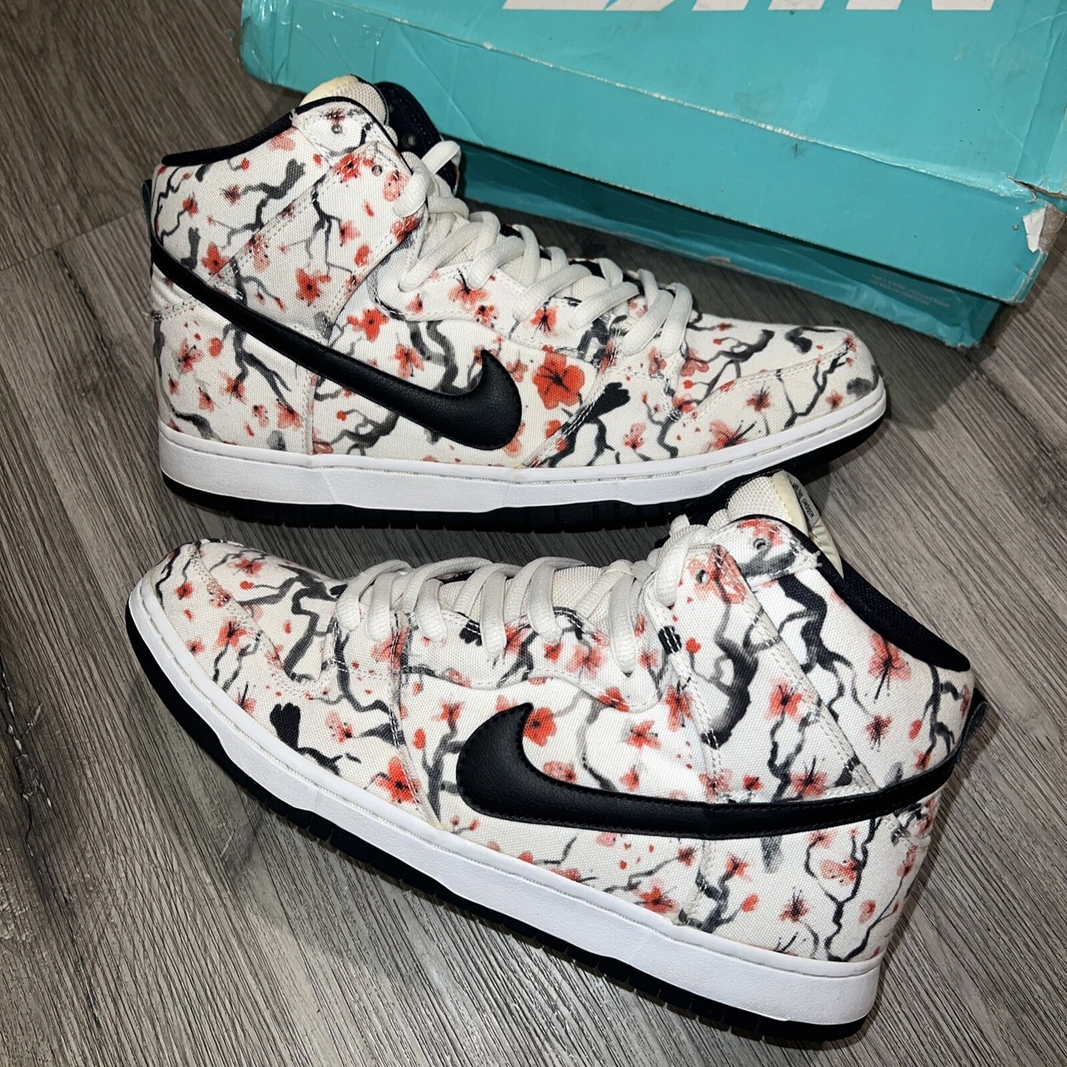 Size 12 - Nike SB Dunk Pro High Cherry Blossom With Box Size 12 - Nike SB Dunk Pro High Cherry Blossom With Box