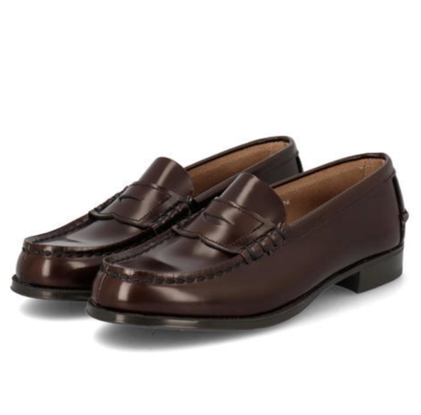 HARUTA Penny Loafer 304 Leather Shoes EE Brown Traditional Basic