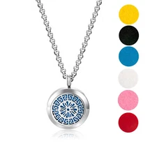 Greek 316L Surgical Stainless Steel Aromatherapy Essential Oil Diffuser Locket