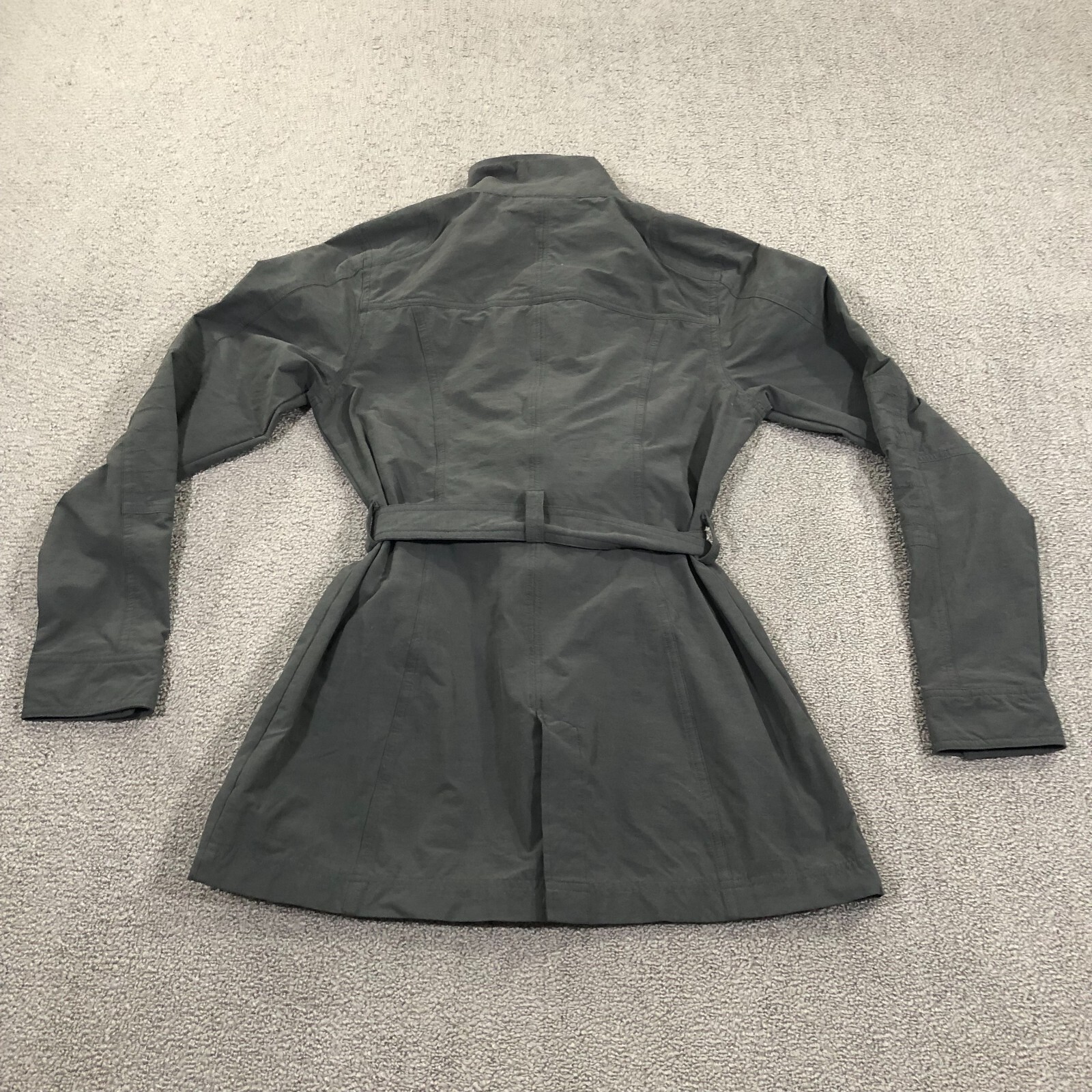 REI Rain Jacket Womens XS Gray Nylon Full Zip Belted … Gem