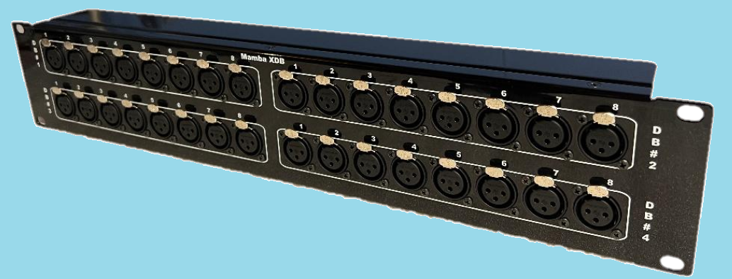 Mamba 32XDB - 32 XLR Female to 4 DB25 Tascam Analog Pinout Patch
