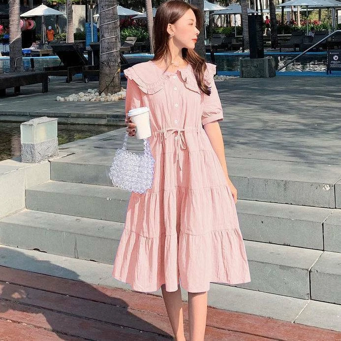 Korean cotton best sale dress