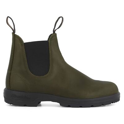 Blundstone 2052 Green Leather Chelsea Boots Olive Khaki Classic