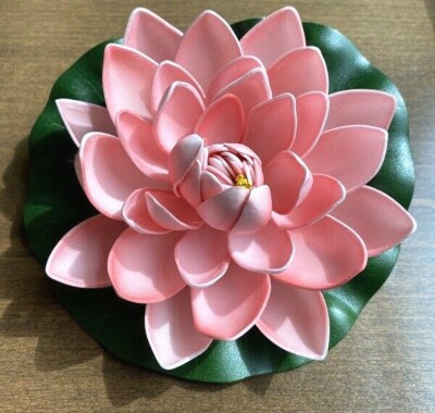 Ganz 7'' Floating Pink Flower on Lily Pad for Pond Pool Fountain Garden Decor NEW