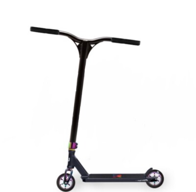 Professional Custom Freestyle Stunt Scooter. Black + Jet Fuel Color Combo.  $275