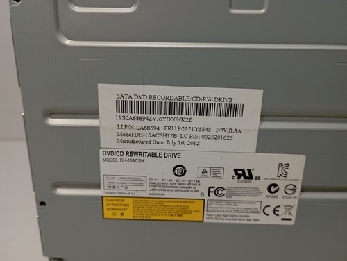 CD-RW Dvd Recordable Drive DRW DH 16ACSH MULTI RECORDER RDL DVD / CD REWRITABLE - Photo 3/3