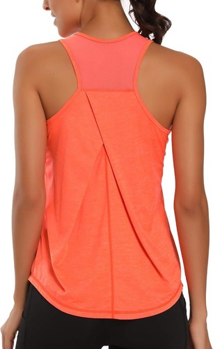 Womens Workout Tops for Women Racerback Tank Tops Mesh Yoga Shirts Athletic Tank - Picture 11 of 46