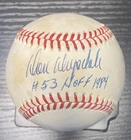 Don Drysdale Signed ONL Baseball - Rare HOF 1984 Inscription - JSA full letter.