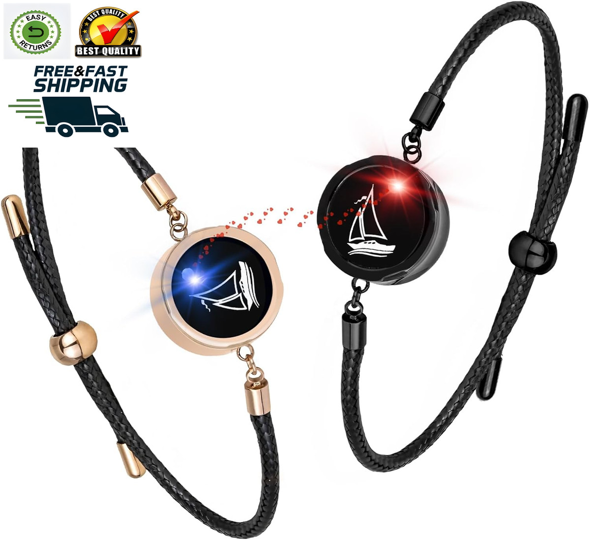 Long Distance Touch Bracelets, Couple Bracelets, Remote