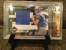 2009 Limited Matthew Stafford Jumbo Patch Auto /10 Graded BGS 9.5 GEM MINT W/10 