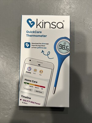 New KINSA Quick Care Thermometer Smart Digital Bluetooth  KSA-120 Free App