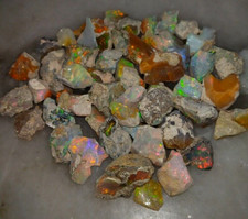 Opal Rough Specimen Gemstones Lot 50 Carat Natural Ethiopian Welo Fire Opal Raw