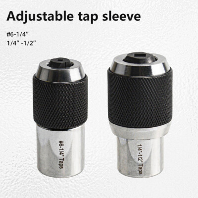 2x Gewindebohrer-Steckschlüsselsatz, Gewindebohrerhalter 1/4-1/2inch, #6-1/4inch